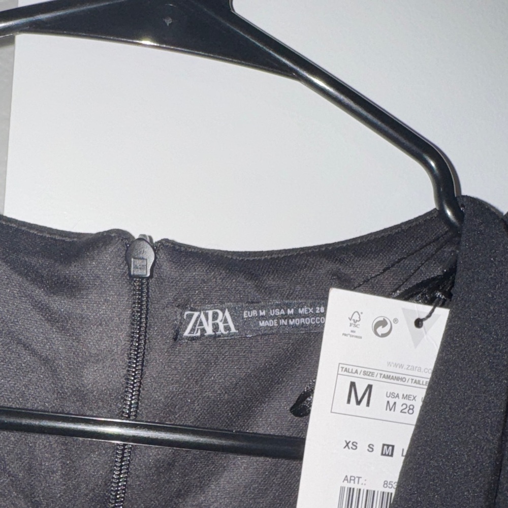 Zara Black Long Sleeve Dress